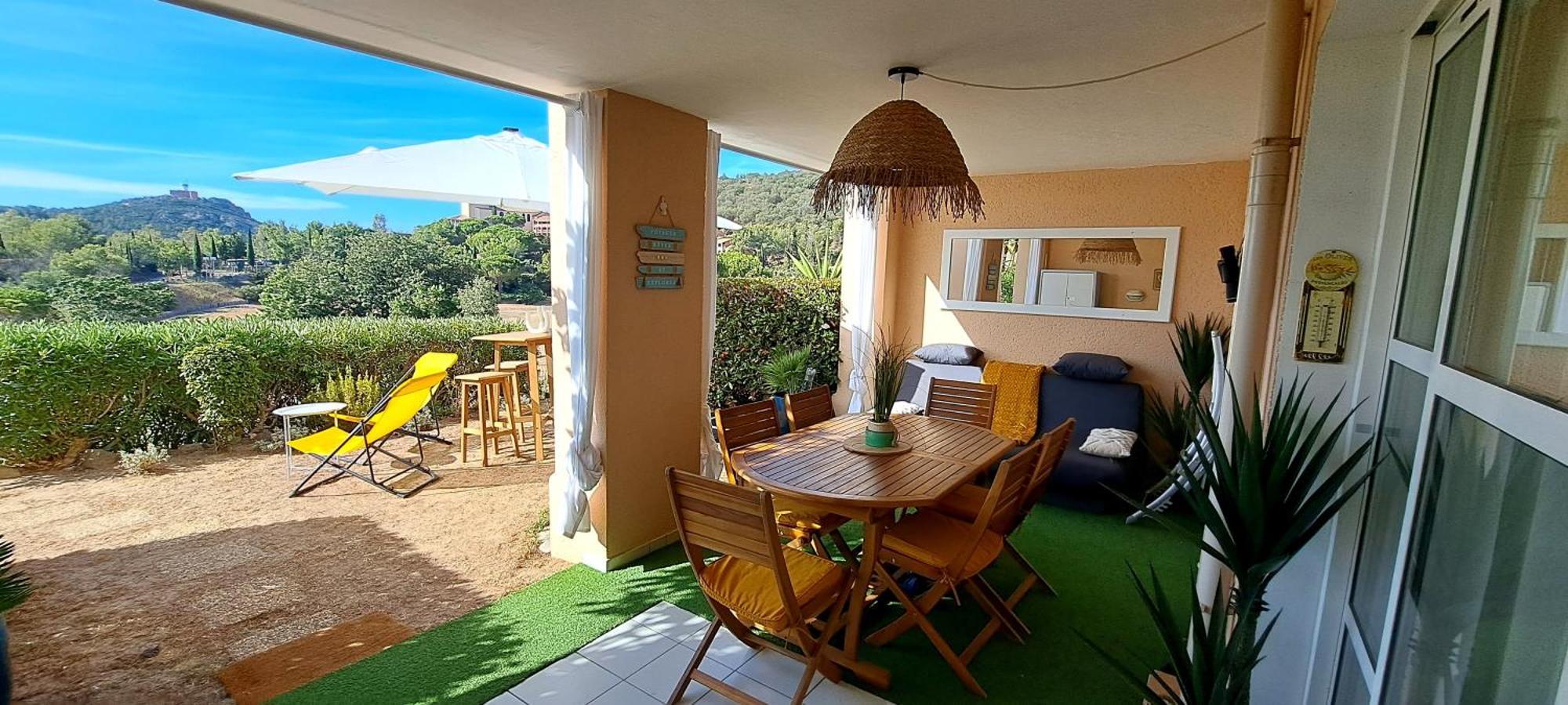 Dans Un Cadre D'Exception, Vue Mer Panoramique A Agay Cote D'Azur, Village Vacances Cap Esterel, T2 Avec Jardin, Golf, Climatisation, Wifi, 5 Piscines Saint-Raphael  Ngoại thất bức ảnh